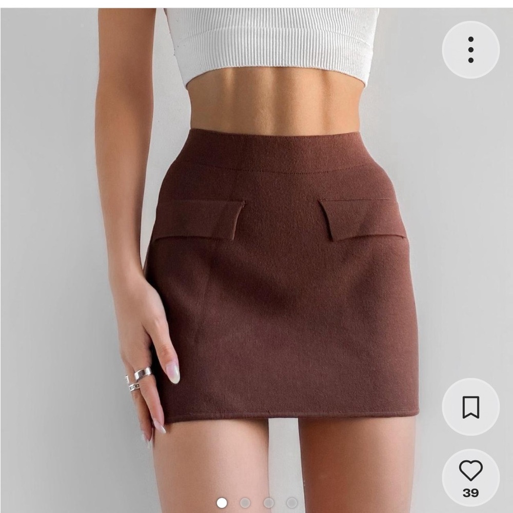 Urban outfitters brown mini skirt